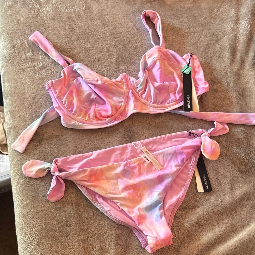 Colorful Tie-Dye Bra Set